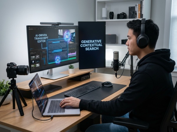 is Descript worth it AI video editing interface for content creators workspace.jpg