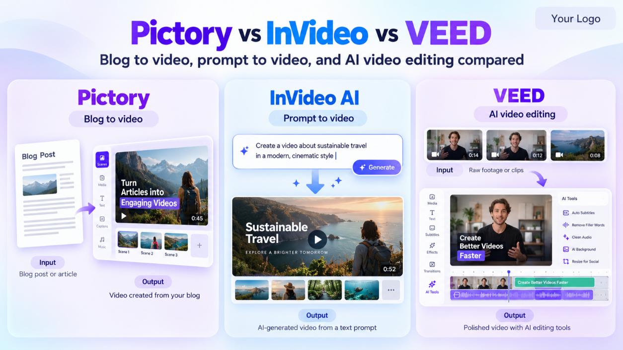 Pictory vs InVideo vs VEED: Which AI Video Maker Is Better?